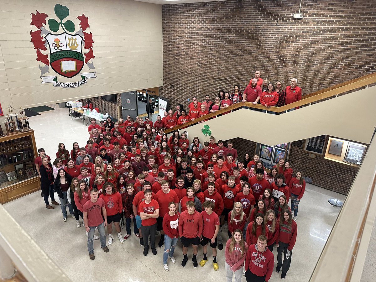 Thank you to the students and staff who donated a dollar to wear red in support of the Tusky Valley Benefit Fund today. Your community is in our thoughts and prayers. #TVStrong