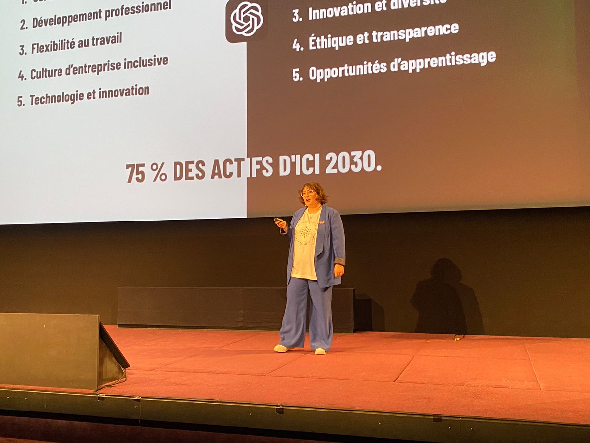 SchoolOfPO's tweet photo. @Decathlon @agnes_crepet @IsaHuynh @Fairphone @Loubnaxk @meetmymama @ManoMano_UK 🎤 Car oui, c'est (déjà) la dernière la dernière rotation. Dans la première salle, Zoé Guiraudon du Groupe GGL a pris la main.

"Il est nécessaire de créer des environnements de travail où les individus sont libres de penser." https://t.co/StASc8lwnt