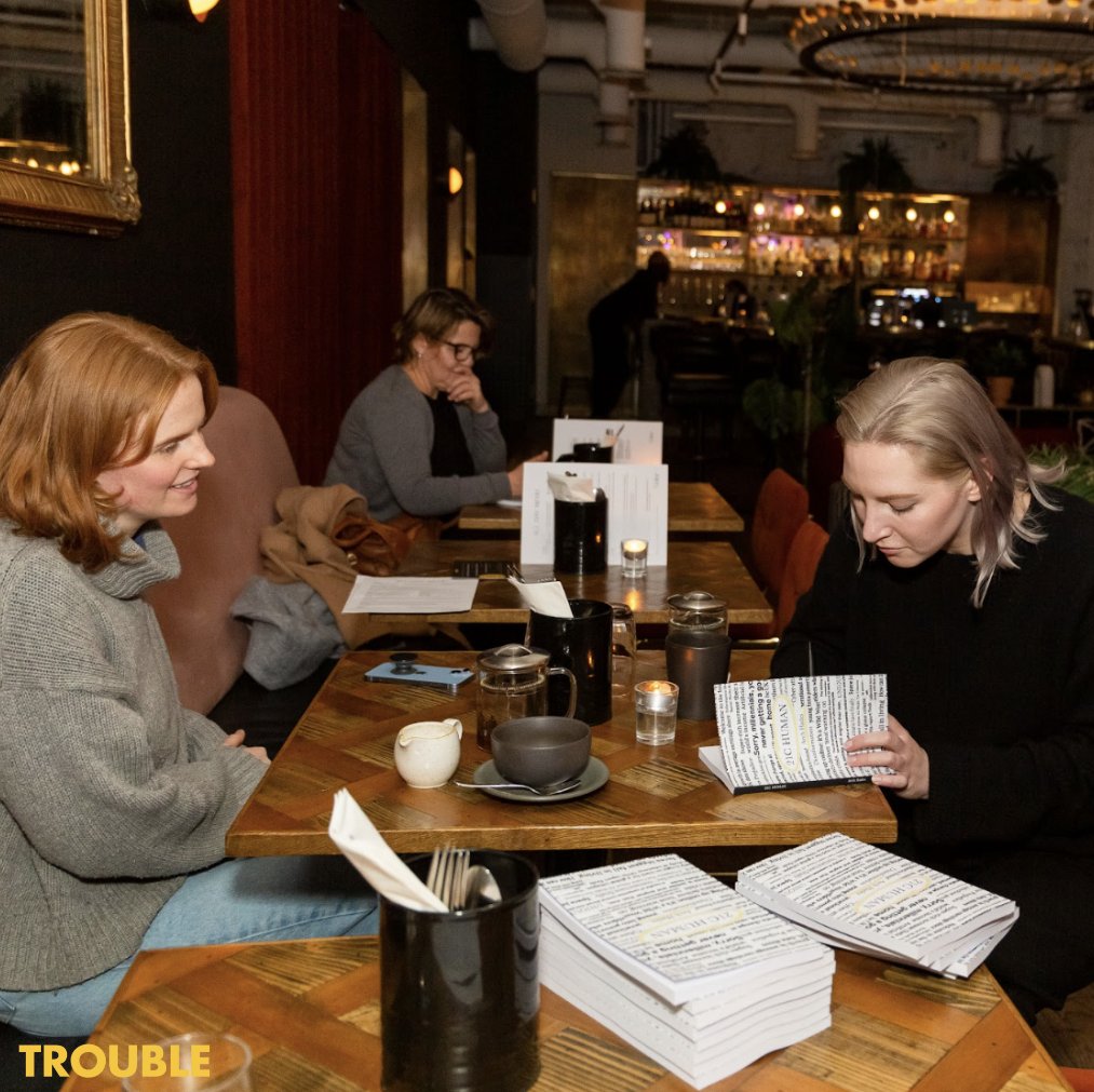 Trouble x Arch Hades at Kindred, Hammersmith last week. This was such a powerful conversation about the emotional labour in relationships, the influence of technology and the constant threat a Millennial woman faces in today's climate.  

📸 @Alice_Lub