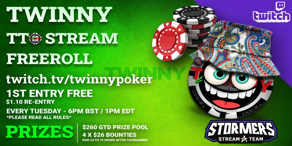 TwinnyPoker's tweet photo. We are Live with our @ACR_POKER 'Twinny TTO Stream Freeroll', starts at 5pm GMT/12pm EDT
💰$260 GTD
💰4 x $26 Bounties
💰Bounties MUST be Claimed in chat
💰$1.10 Re-Entry
@ACRStormers
#WinterOSS #DailyDouble #WSOHG #Good4Poker #ACRGiveaway #PositiveVibes
https://t.co/rV8J5BweVa https://t.co/KAmLfgyrwb