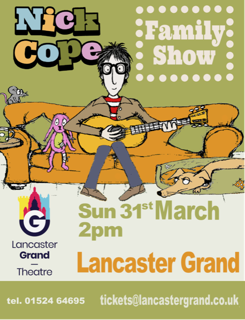 🌞Nick cope, star of CBeebies hit show- ' Nick Cope's Popcast, is bringing a musical extravaganza for kids of all ages. Join us for an afternoon of laughter, sing-alongs, and magical animated adventures! 📅 Sunday, March 31, 2024 at 2:00 pm lancastergrand.co.uk/shows/nick-cop…