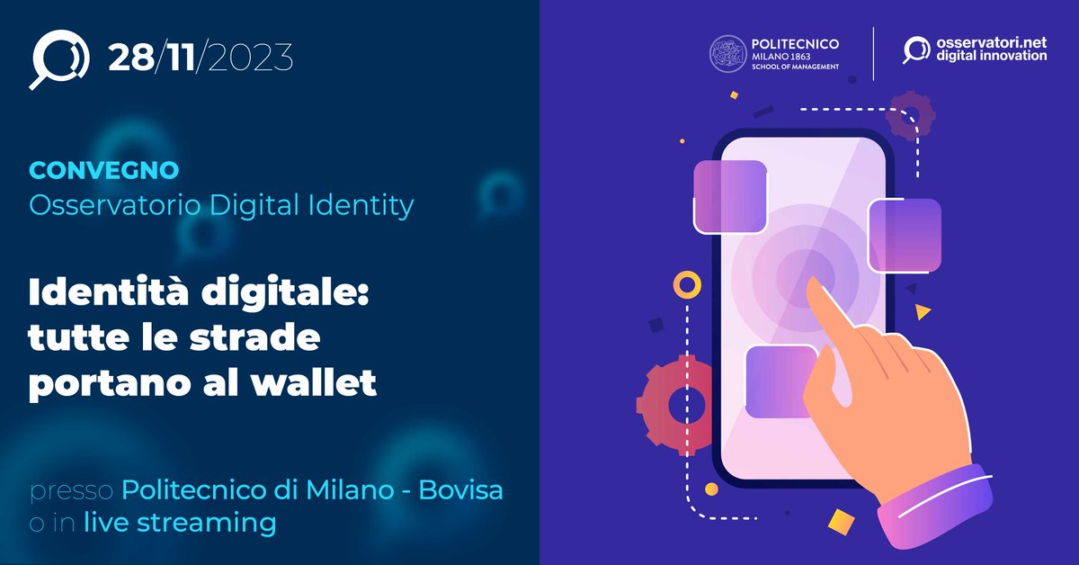 #Namirial al convegno dell'Osservatorio Digital Identity

Il 28 novembre parteciperemo come sponsor e speaker al convegno finale dell’Osservatorio Digital Identity dal titolo "Identità digitale: tutte le strade portano al wallet".

Leggi di più 👉namirial.com/it/eventi/nami…