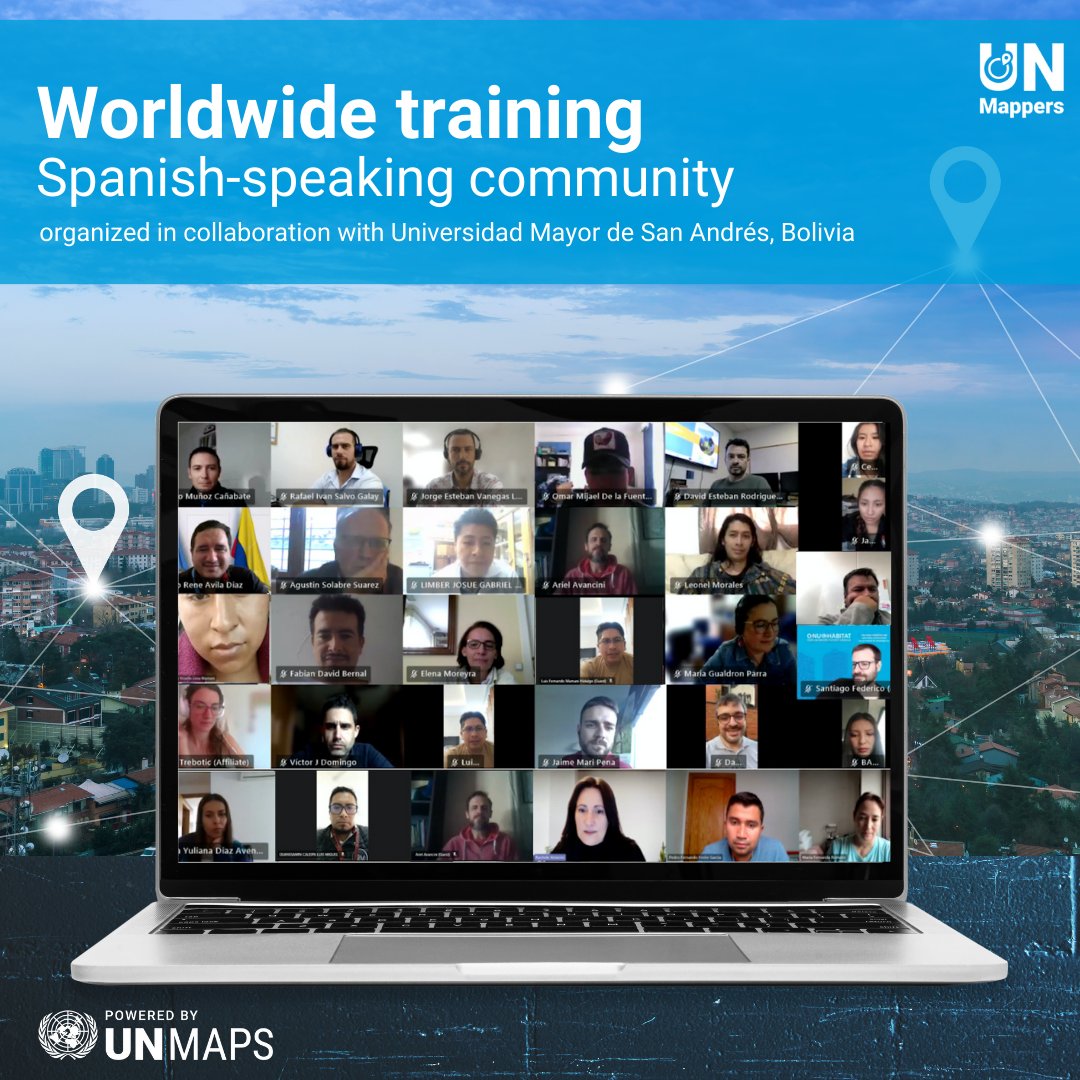 UN_Mappers's tweet image. 🗺️ The Global training on #OpenStreetMap and #HumanitarianMapping with the Spanish-speaking community is in full swing!🌍

With the special participation of students from the Universidad Mayor de San Andrés in Bolivia 🤝🎓
  #cartografía  #nacionesunidas #UNMaps #UNMappers