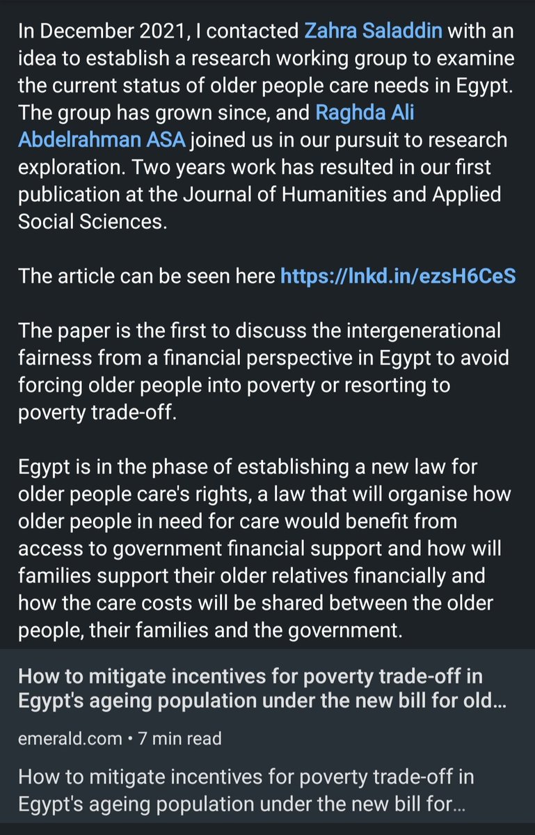 mre4's tweet photo. It's published now, follow the link! a collaborative paper on the financial implications of a means-tested benefits system to fund older people social care in Egypt

https://t.co/HvhRfIGO9Q https://t.co/fmpdOIC5gz