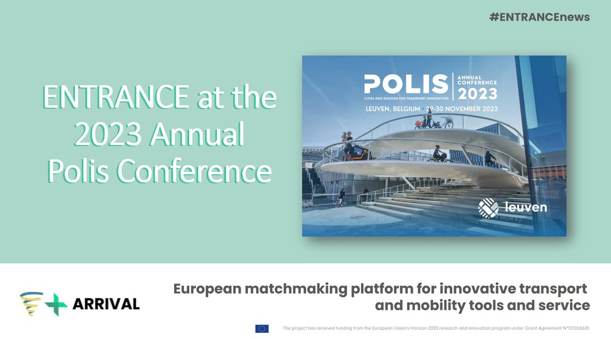 🌐 Join us at the 2023 POLIS Conference in Leuven, Belgium! 🚀

Explore sustainable urban mobility with ENTRANCE represented by <a href="/InnovationPno/">PNO INNOVATION</a> 

Visit us at our both! Let's shape the future together! #POLISConference #UrbanMobility 🌍🚗

See more here: polisnetwork.eu/2023-annual-po…