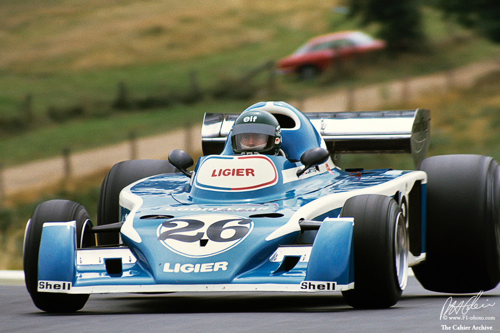 Joyeux Anniversaire my old friend Jacques Laffite! Are you really 80 years old today? Hard to believe... Photo I took at the Nürburgring in 1976, Jacques at the wheel of the Matra V12 powered Ligier JS5.