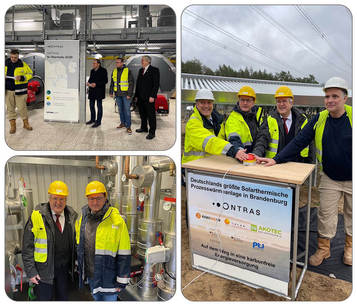 Einweihung <a href="/ONTRAS_Netz/">ONTRAS Gastransport</a> Gasdruckregel- &amp; Messanlage in Kienbaum. Die Technik zur Gasvorwärmung, Vakuumröhren-Solartechnik, kommt von der Fa. #Akotec aus Angermünge, dem <a href="/InnoPreis/">Innovationspreis Berlin Brandenburg</a> -träger 2019. Aus Brandenburg für Brandenburg!