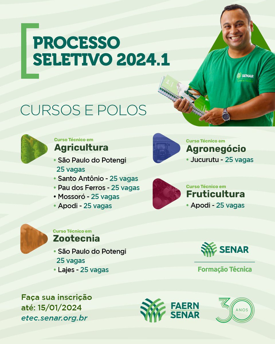 faernsenar's tweet image. Processo seletivo 2024.1

etec.senar.org.br