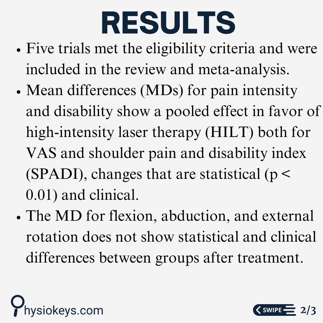 PhysioKeys's tweet photo. Effectiveness of high-intensity laser therapy in the treatment of patients with frozen shoulder: a systematic review and meta-analysis

https://t.co/qKq8hCSVQx

#physiotherapy #PhysicalTherapy #physio #research https://t.co/XRvkj4CdvC
