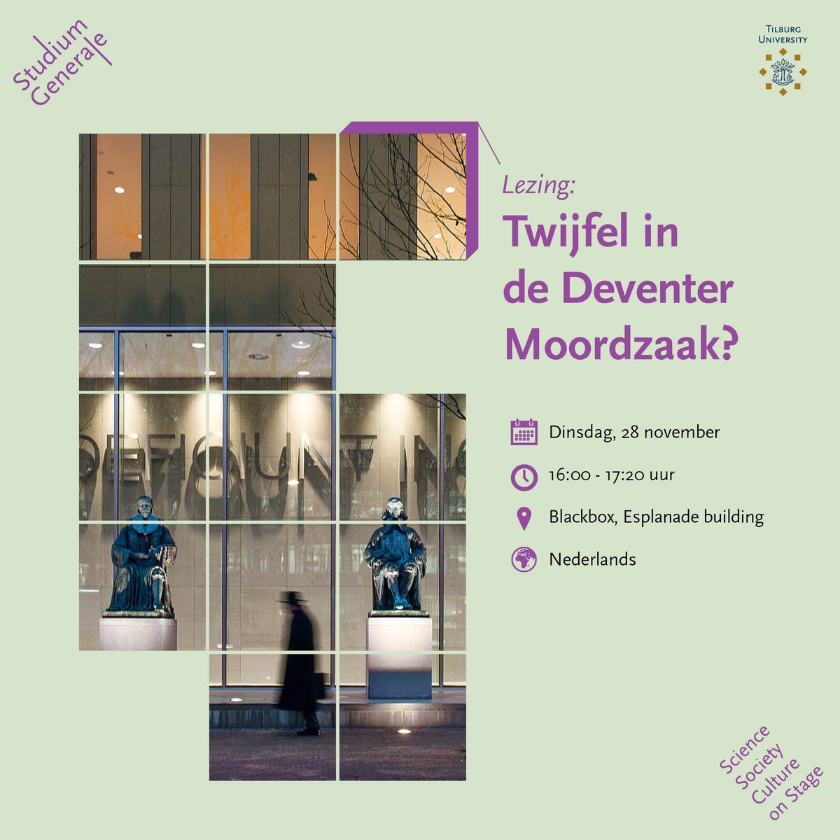 sgtilburg's tweet photo. Binnenkort dient voor de Hoge Raad de herzieningszaak rondom de moord op mevrouw Wittenberg.

Wetenschapsfilosofen Ton Derksen en Herman de Regt leggen uit welke fouten zij zien in het advies van de advocaat-generaal.

Meer info &amp; gratis inschrijven via: https://t.co/jPyKqB8WSb https://t.co/FoT9aYm9JE