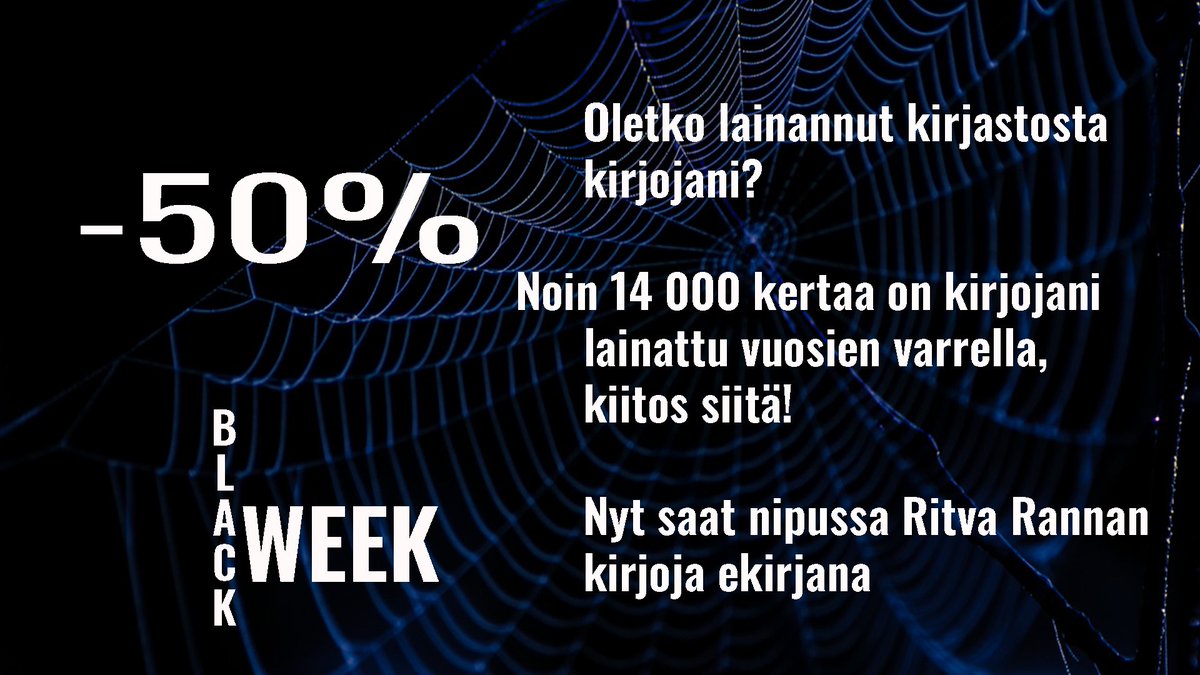 RitvaRanta's tweet photo. Kirjojani on lainattu noin 14 000 kertaa vuosien varrella. Kiitän siitä todella nöyrästi!

Kirjoissani käsitellään kehittämistyötä työyhteisössä eri näkökulmista.

Tällä viikolla on Black Friday. Niputin e-kirjojani yhteen. https://t.co/5DwL3CV0N9

#Sote muutos työyhteisössä https://t.co/ItIhgCgHBF