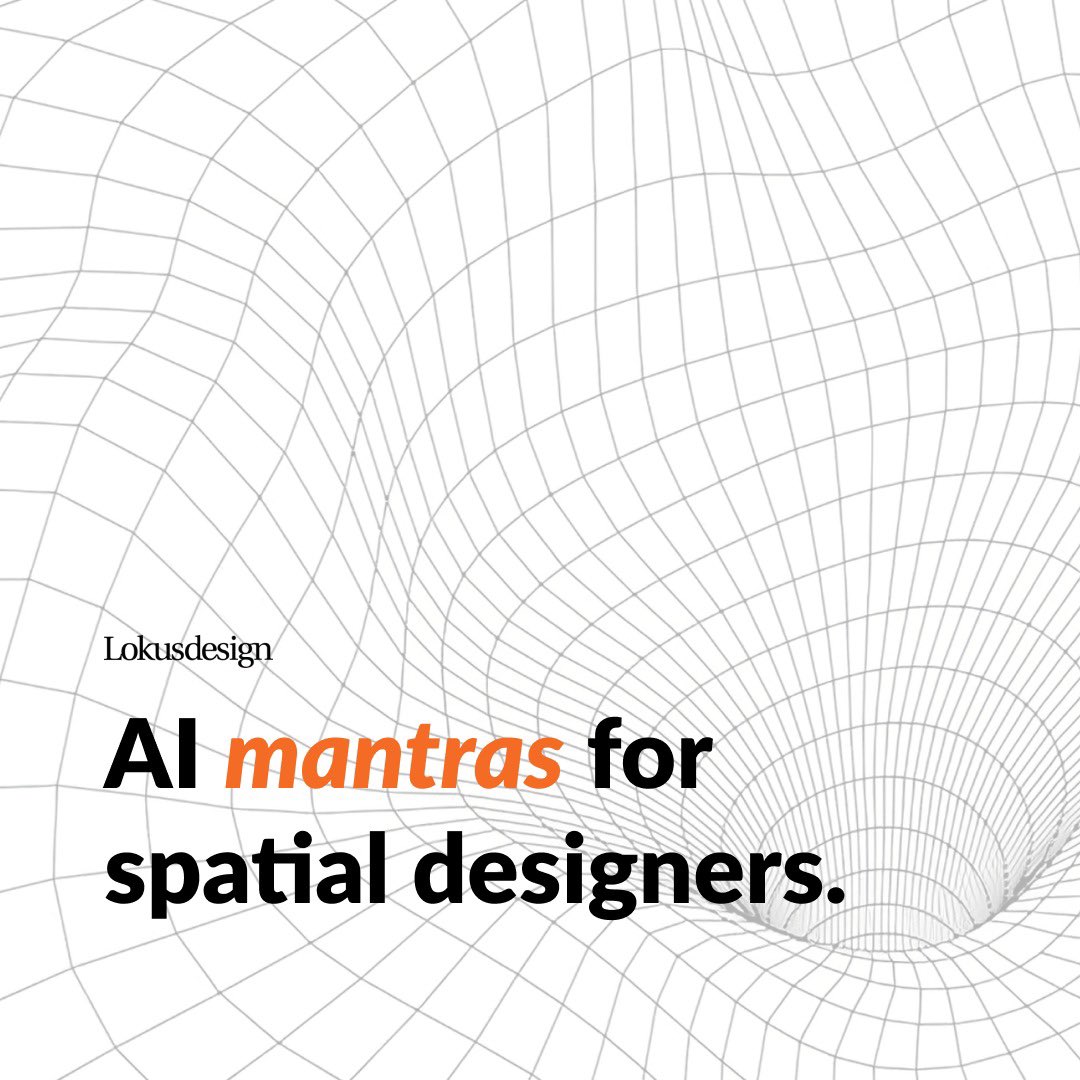 Lokusdesign's tweet photo. Dive into the extraordinary world of #spatialdesign &amp; explore how #AI is reshaping the way we perceive, plan, and execute spaces with 5 key AI #Mantras for a #designer to consider in practice.

For more design inspiration, follow us.
#DesignWithAI #SmartDesign #InnovationInDesign https://t.co/KnW7dwKPtp