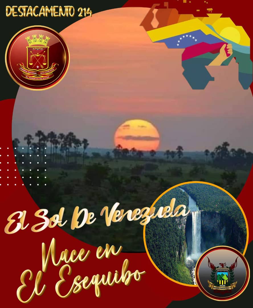 Buenos Días!☀️Que el Sol naciente del Esequibo despierta al noble pueblo Bolivariano, iluminando cada rincón nuestra Patria y es la causa de continuar de pie, defendiendo la soberanía e independencia de Venezuela.