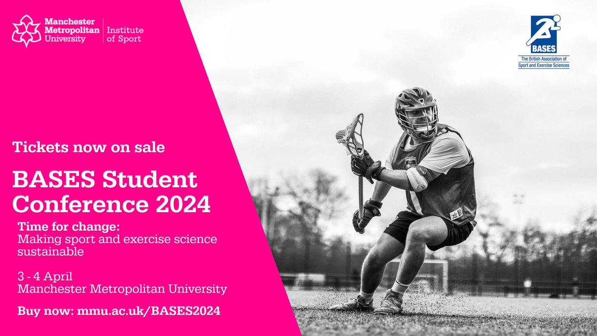 Tickets are now on sale for the @basesuk Student Conference 2024! 

Time for change: making sport and exercise science sustainable, 3-4 April, @manmetuni. 

Buy your tickets now for #ManMetBASES24: mmu.estore.flywire.com/products/bases…