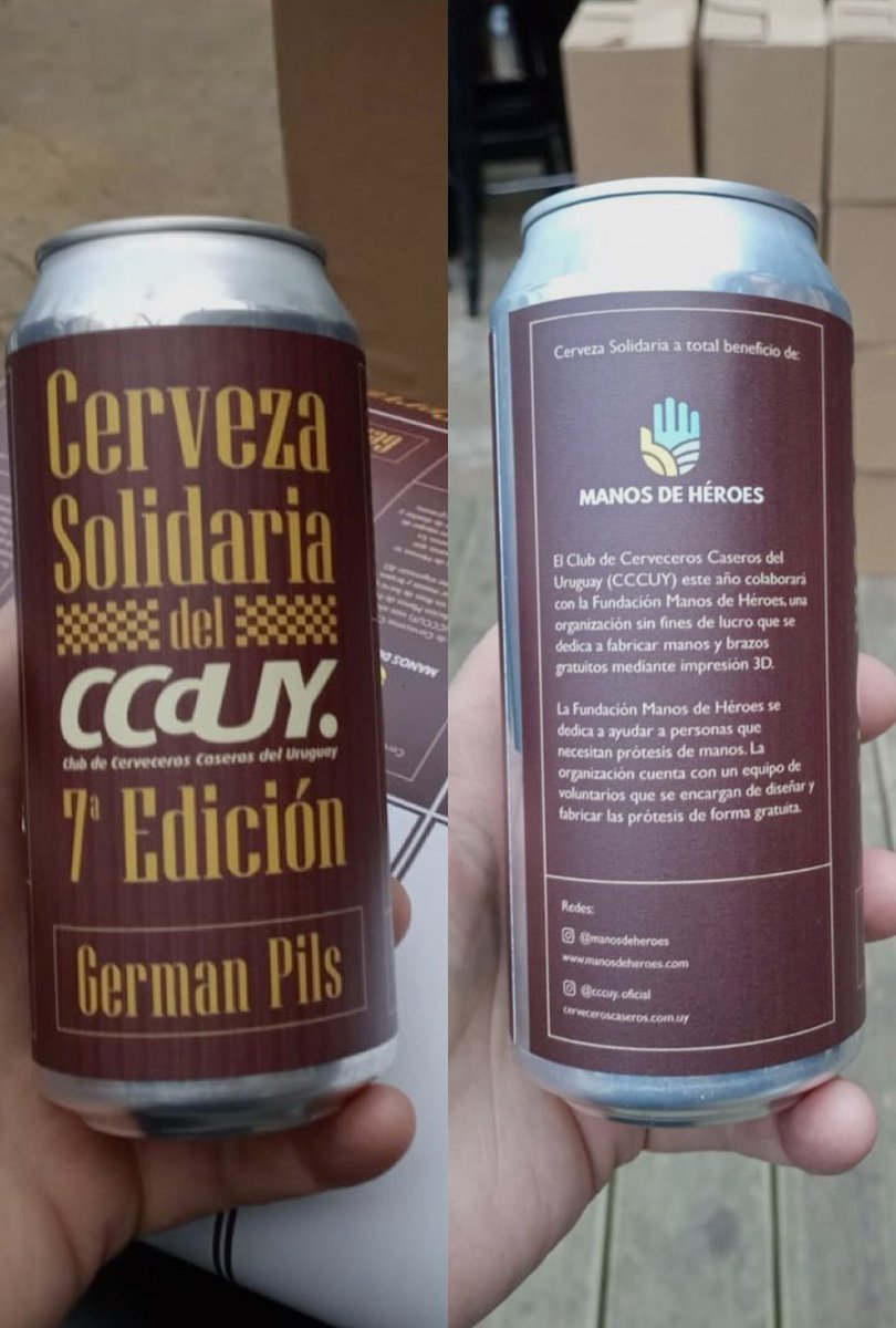 ¡ATENTOS!

Mañana a las 19hs es el lanzamiento de la CERVEZA SOLIDARIA 🍻🦾

Los esperamos a todos en Sumo Bar Pub en Isla de Flores 1325.

Todos los que concurran podran comprar las latas Solidarias que deseen para llevarse 🍻♥️🦾 <a href="/CccuyOficial/">cccuy.oficial</a>