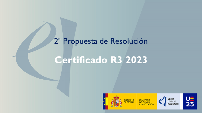 AgEInves's tweet photo. ‼️ La @AgEInves publica la segunda Propuesta de Resolución de la convocatoria 2023 para la obtención del certificado R3 como investigador/a establecido/a.

➡️ https://t.co/22Eh7mSMfW https://t.co/fzK3rdyVaG