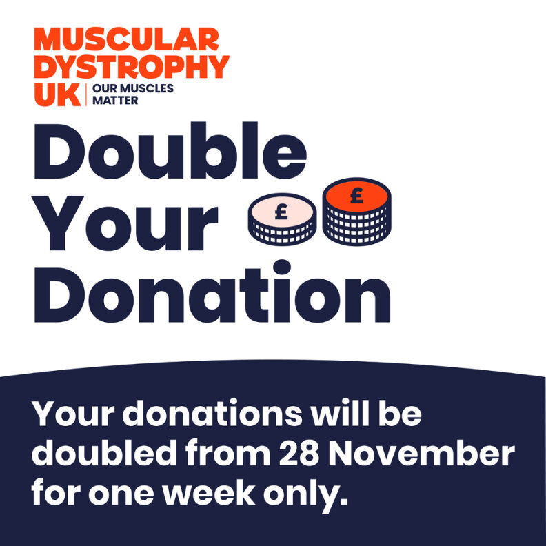Next week is the best time to donate! Make that £10 into £20 for @MDUK_News. If you have money raised to send to us - give on Tuesday 28th November. Keep posted for more information! #double #doubleyourdonation #givingtuesday #fundraising #charity #corporatesocialresponsibility