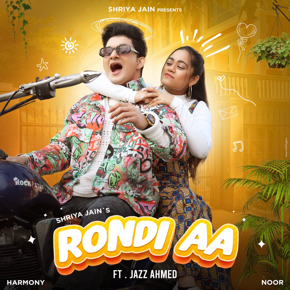 itskdesigns's tweet photo. "RONDI AA" is Out on (Shriyajainofficial)💛✨.

 @iamshriyajain fr. @jazzahmed_ 
.
@harmony_musicc @noormusic__ @iammiddha @puneetsbedi 

#shriyajain #shriyajainofficial #music #artwork #itskdesigns https://t.co/T0mjltUjYM