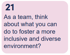 As part of UHD Team Month, the activity calendar is a great conversation starter! Today's question is getting us to think about how we can create an inclusive environment for all of our team members. What can you do to play your part in your team? #UHDTeammonth <a href="/UHD_NHS/">University Hospitals Dorset NHS Foundation Trust</a>