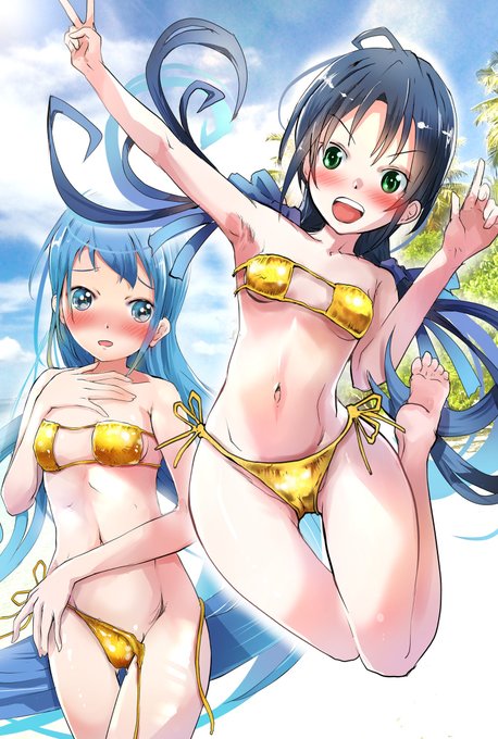 #見た人も無言で姉妹を上げる