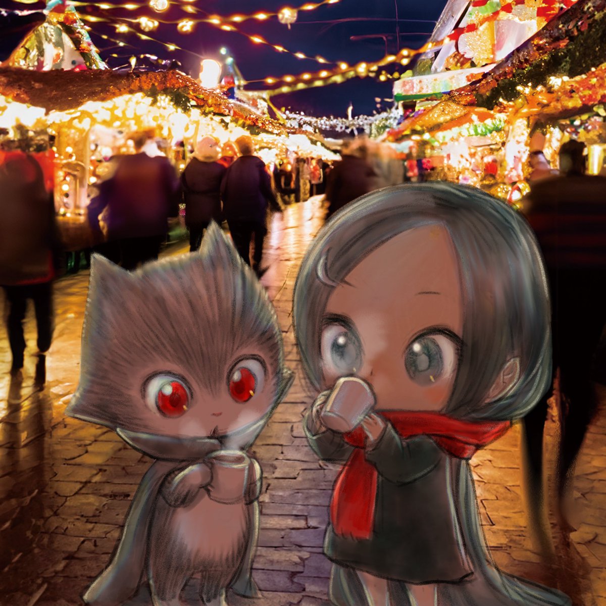 ryofute's tweet photo. 夜のお出かけ
クリスマスマーケットでホットココア!
#タイムラプス #timelapse #nunuko #capecatcamm #trailly #futeneko
#ソフビ #sofvi #デザイナートイ #アートトイ #cat #kawaii #sofubi #designertoys #arttoy #ttf #dcon #miraitowa #someity #ミライトワ #ソメイティ #ミラソメ https://t.co/zfxEVOHgUg