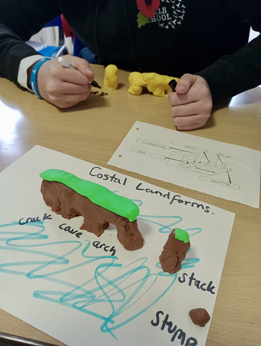 During Year 11's Geography lessons, the students have been learning how erosion creates landforms at the coast 🌍🪨⛰️ Modelling the landforms out of playdough helped them to remember each step in the process and it was great fun too!  
#TLS #TheLevelsSchool #independentschool