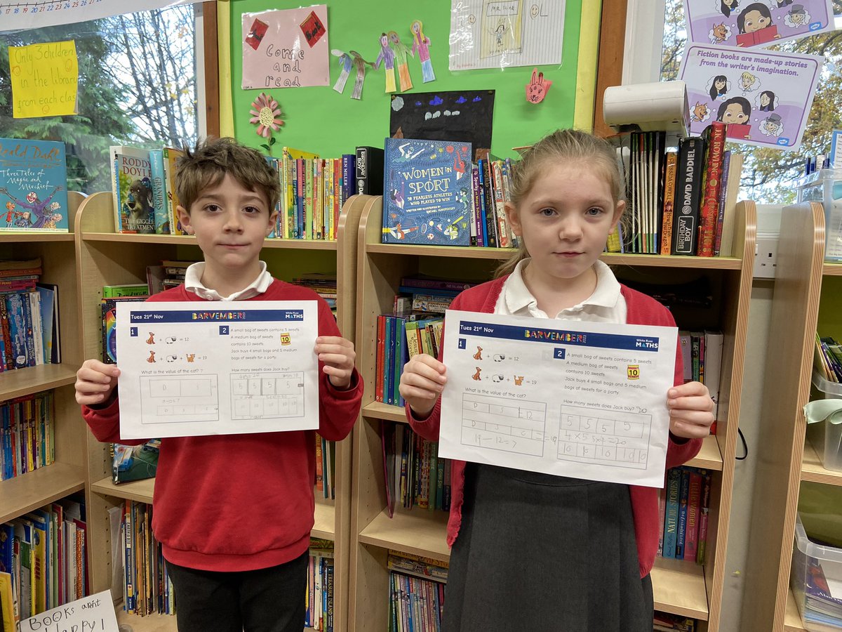 AtPicknalls's tweet photo. Class 8 found questions 1 and 2 really easy today. We felt that on question 3 they should be kind and share equally - we found that a little harder! #Barvember #Tinytheturtle @WhiteRoseEd @Picknalls https://t.co/6WBDEcnNoX