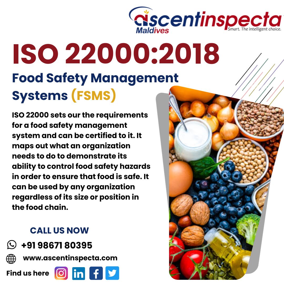 AscentMaldives's tweet photo. ISO 22000  #ascentinspecta #ascentlanka #ascentmaldives #iso #iso9001 #iso90012015 #iso22000 #safetyfirst #foodsafety #hotel #shop #mall #grocery #grocerystore #resturant #hygiene #foodhealthy #hospitality #haccp #fssai #brc #sqf #fssc22000 #business #management #quality #helath https://t.co/2l8D094Eu6
