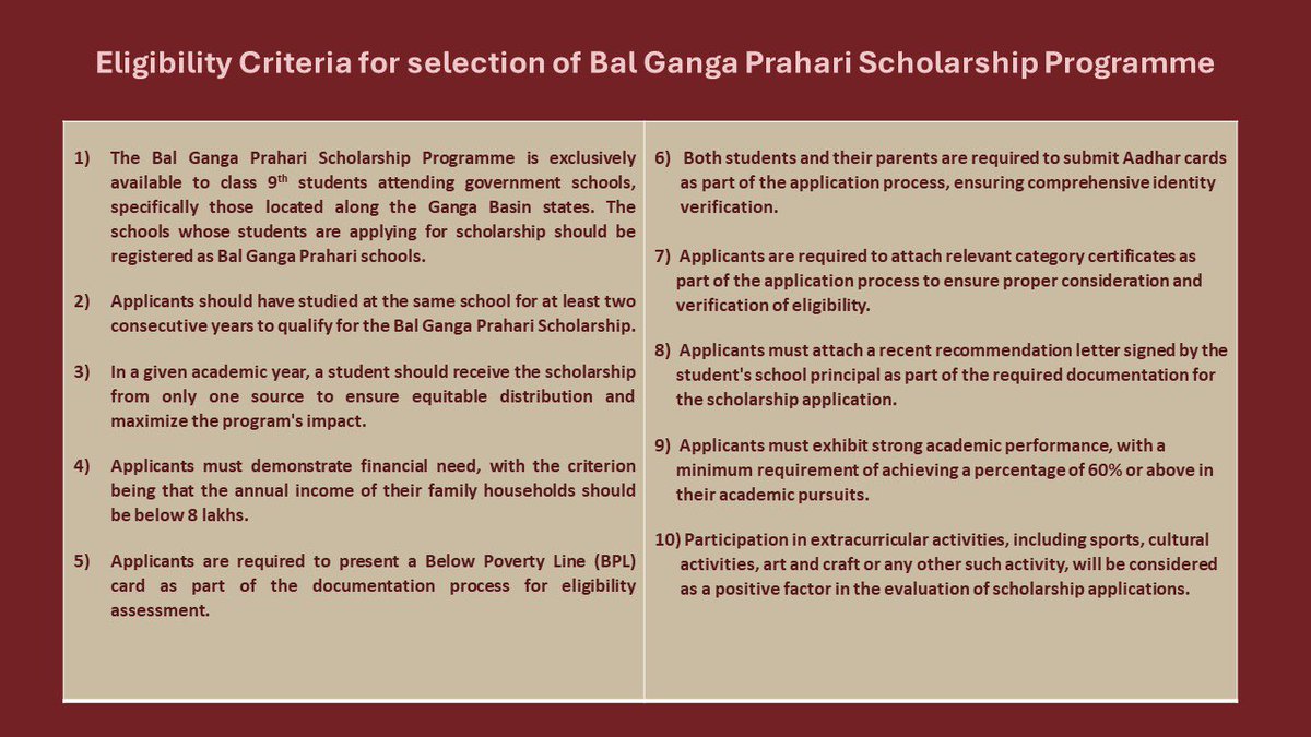 wii_india's tweet photo. Scholarship for Under-Privilege Government School children of Class 9th under the ‘Bal Ganga Prahari Programme’ of WII-NMCG project. The vision of giving this scholarship is to encourage the students towards education. Interested schools can mail us for application form at wiinmcgtraining@gmail.com @moefcc @cleanganganmcg @RuchiBadola2 @vrtiwari1