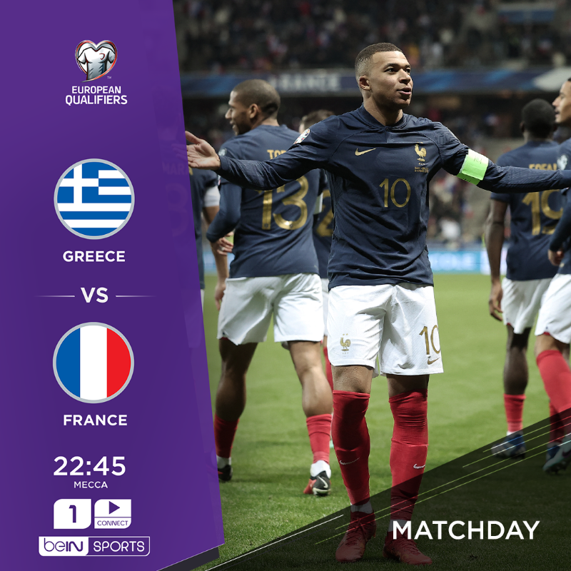 beIN SPORTS on X: France face Greece in Athens in their final UEFA Euro  2024 qualifier tonight with Les Bleus boasting a 100% winning record in  Group B so far. Watch only