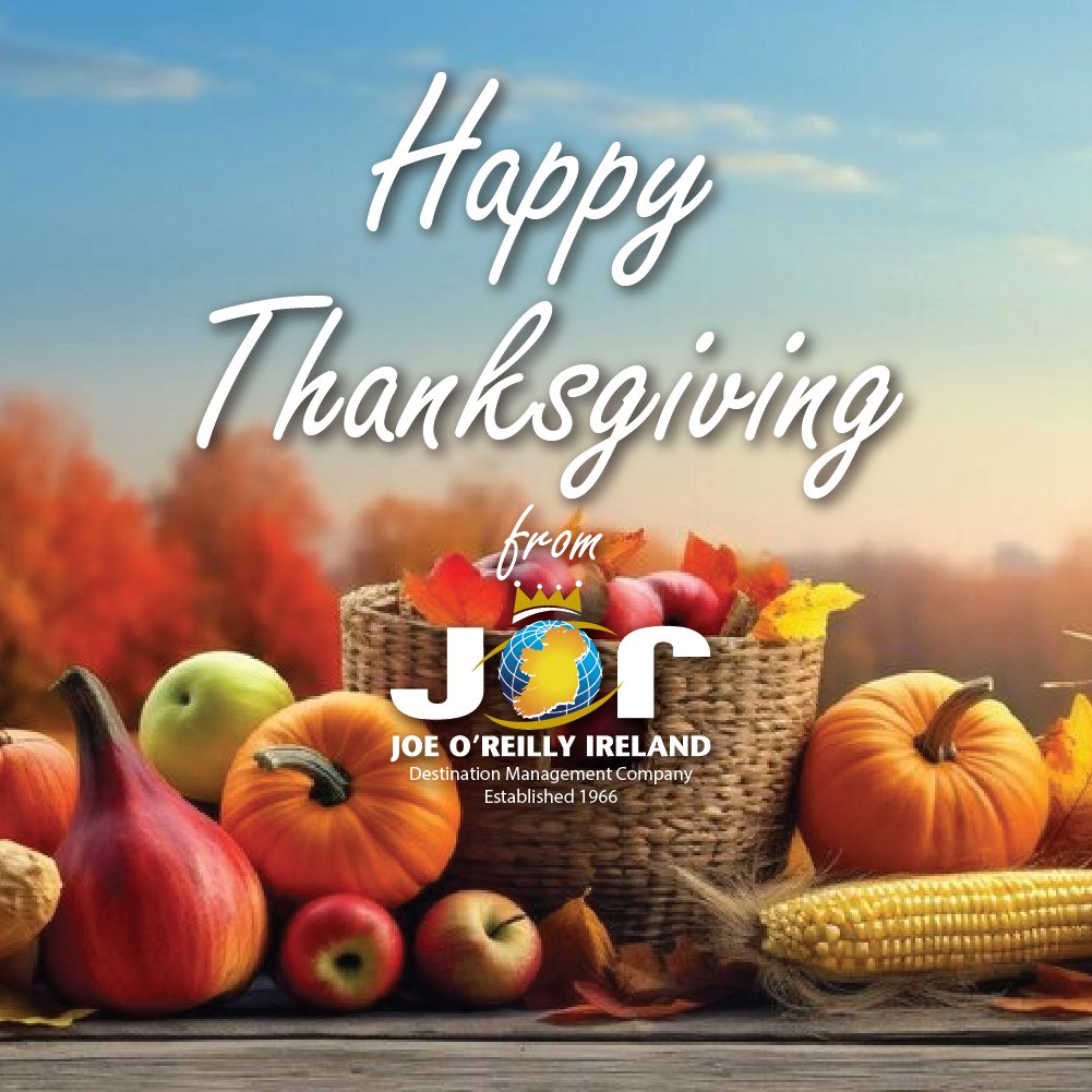 🦃🍁 Happy Thanksgiving, our American partners! 🍂✨

We're thankful for your trust and collaboration. May your day be filled with warmth, laughter, and cherished moments. Wishing you a joyful Thanksgiving from Joe O'Reilly Ireland DMC. 🥂🍽️ #Thanksgiving  #JoeOReillyIrelandDMC