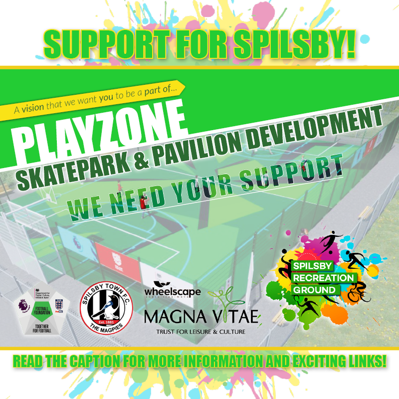 🙌A VISION WE WANT YOU TO BE PART OF...🙌

SPILSBY PLAYZONE, SKATEPARK &amp; PAVILION. 🛹
YOUR HELP IS NEEDED.💪
crowdfunder.co.uk/p/spilsby-play…

👀 See the brochure: magnavitae.org/wp-content/upl…

#spilsby #playzone #skatepark #pavilion #vision #development #community #contribute #weneedyourhelp