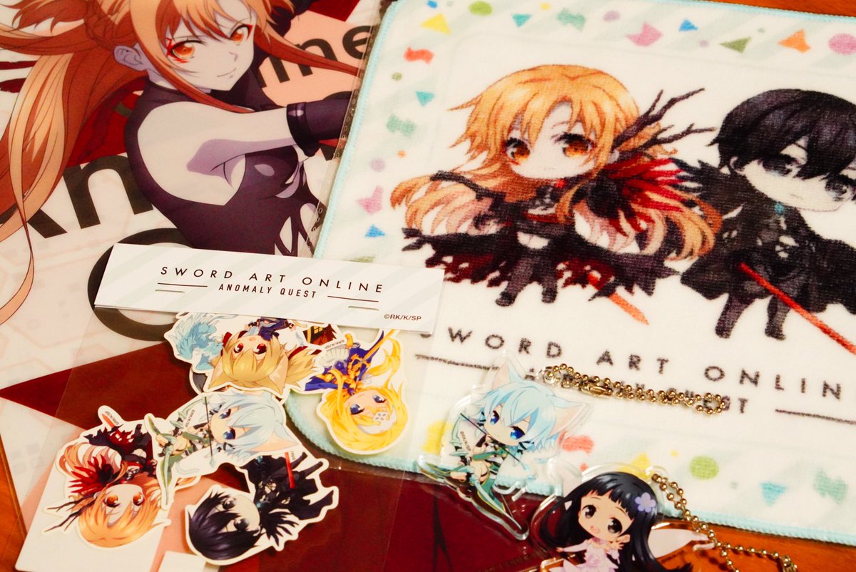 アスナ(SAO) ,キリト(SAO) ,シノン 「SAO アノマリー・クエストのグッズの通販ではミニキャラグッズも通販できますので」|タカムラマサヤのイラスト