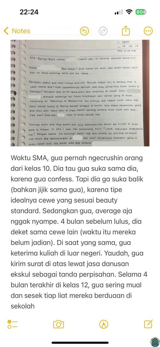 Tanyarl whats ur most traumatic love story? Here’s mine. 

Udah hampir 7 tahun berlalu, gua udah sukses di Aussie, mereka juga udah putus, tapi gua masih sering nangisin kejadian ini ke psikolog gua. Ga jarang juga gua mimpi tentang dia. Am i crazy or what