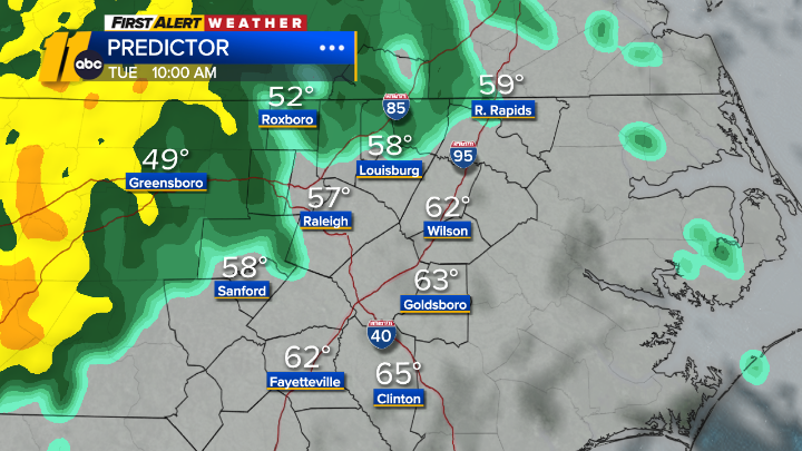 KweilynM's tweet photo. Here's an hour-by hour breakdown #ncwx #Raleigh @ABC11_WTVD #FirstAlertDay https://t.co/sk9SUnrv1g
