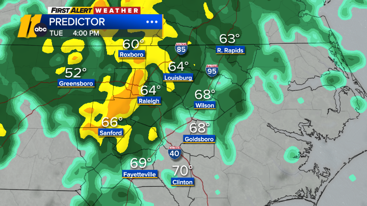 KweilynM's tweet photo. Here's an hour-by hour breakdown #ncwx #Raleigh @ABC11_WTVD #FirstAlertDay https://t.co/sk9SUnrv1g