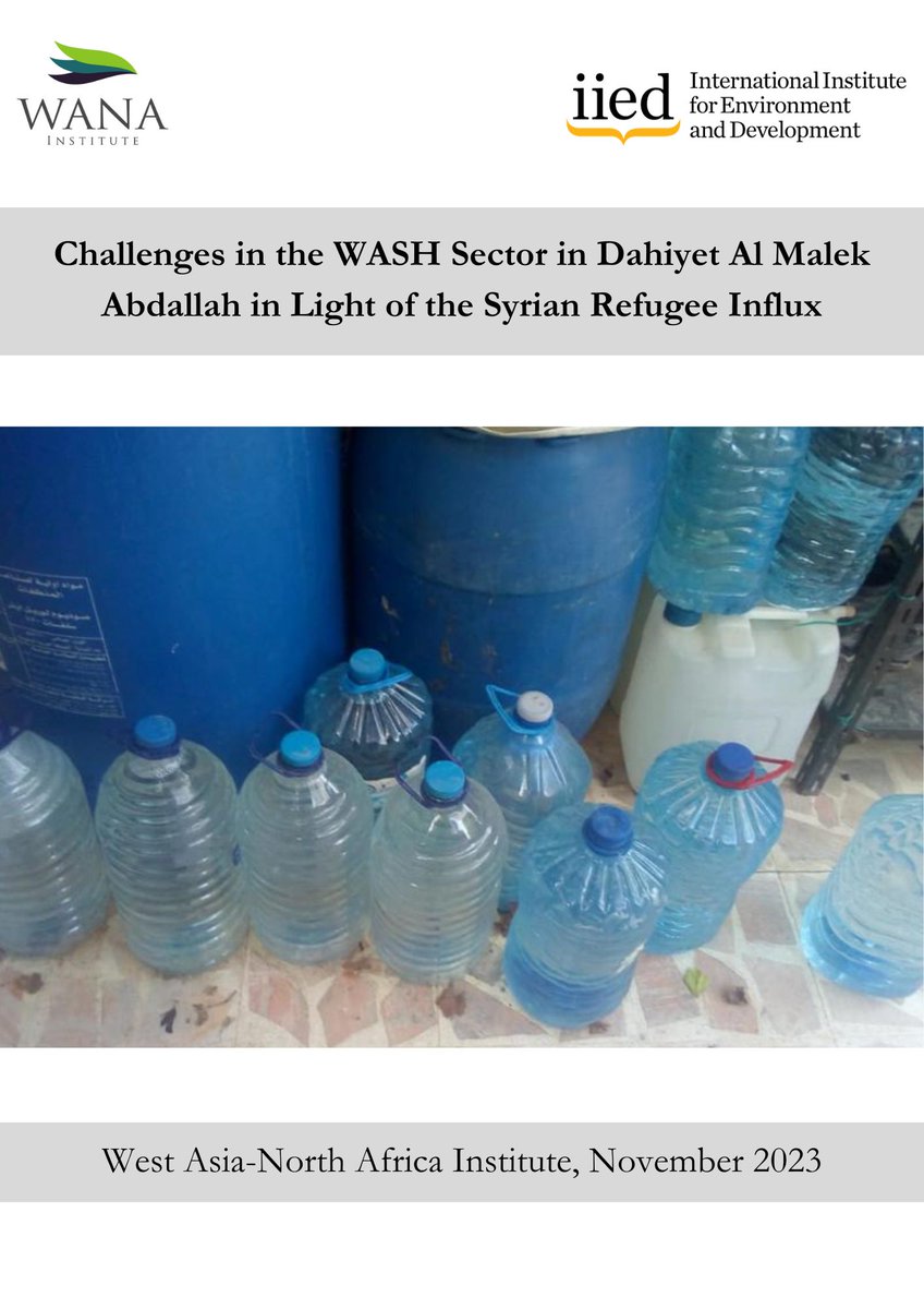 Our researchers Eng <a href="/SamerFakhouryy/">Samer Adnan Fakhoury</a> and Eng
<a href="/ReemAlhaddadin/">ReemHaddadin</a> developed a policy brief titled “Challenges in the WASH sector in Dahiyet Al Malek Abdallah in light of the Syrian refugee influx” 
<a href="/IIED/">IIED</a>
<a href="/ucl/">UCL</a>
#WASH #refugees #Jordan #urbanpoor 
wanainstitute.org/en/publication…