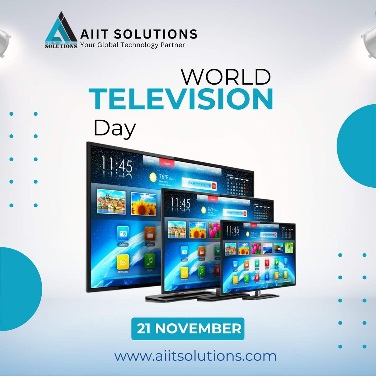 AIIT_Solutions's tweet photo. Celebrating the power of visuals on #WorldTelevisionDay with AIIT SOLUTIONS. Transforming ideas into captivating stories that reach the world through the lens of innovation. 🌐📺 #AIITSolutions #TVTransformed https://t.co/cLPXiHE6Ml