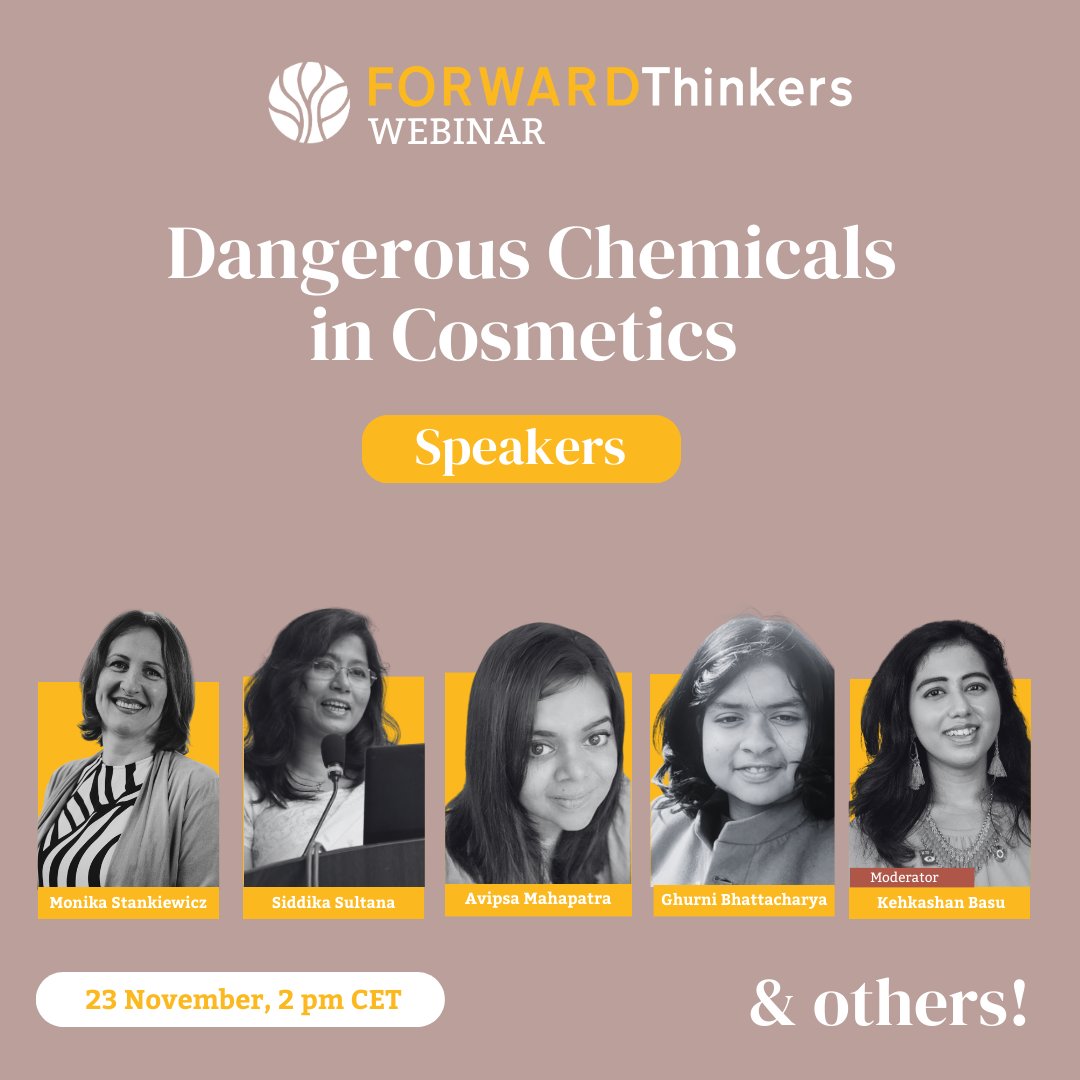 👉Only two days left! 🔴Register now for our #Webinar about Dangerous #Chemicals in #Skinlightening cremes - with these inspiring speakers on the panel! @Umweltbundesamt @BMUV @minamataMEA @UNITAR @KehkashanBasu