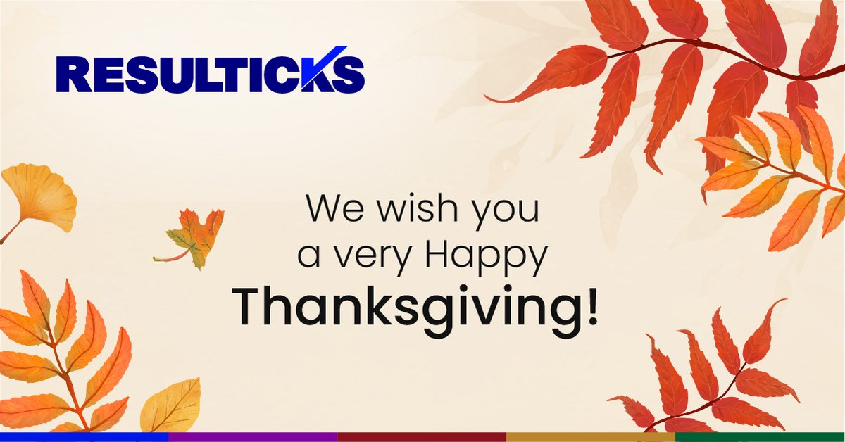 Resulticks's tweet photo. Tis the season of gratitude #worldwide - and we are incredibly #thankful for our #fantastic team, #cherished customers, and our invaluable #partners! Resulticks wishes you and your families a very Happy #Thanksgiving, filled with joy and hope. #ThanksgivingCheers #ThanksGivingDay https://t.co/gYlAdJoNrf