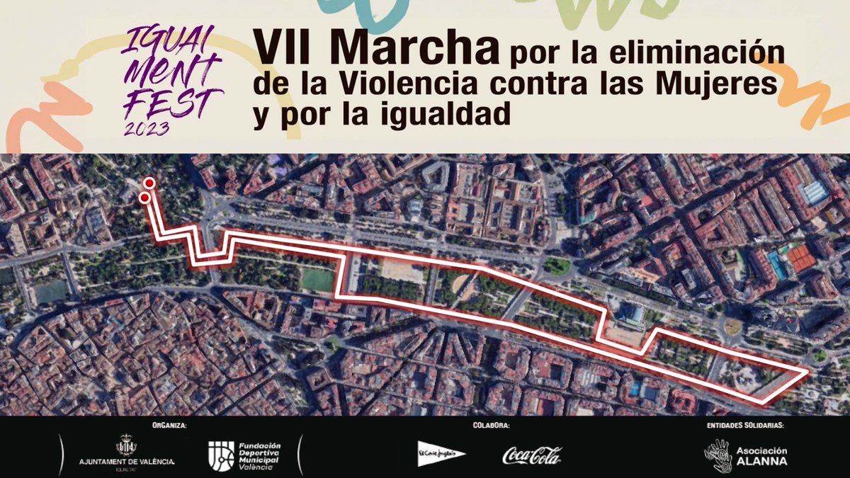 FDMValencia's tweet photo. 👟Domingo, camina con nosotro/as en la VII Marcha por la Eliminación de la Violencia contra las Mujeres y por la Igualdad.
🙌Después, empezará en #JardinsdeVivers el #IgualmentFest.
🖊️por 1€ a la @alannaasoc en las plantas de Deportes de @elcorteingles
🕒10 h
📌Salida: Viveros https://t.co/66NnzAVJJO