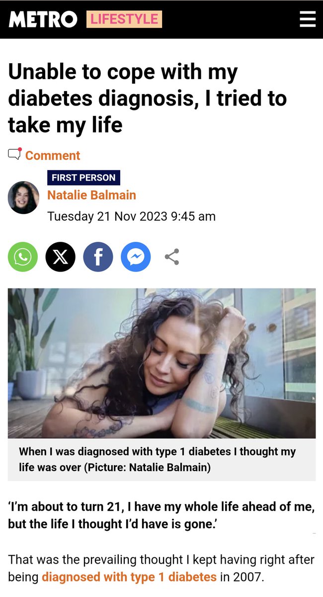 IN TODAY'S @MetroUK 💙
 metro.co.uk/2023/11/21/una… 

#DiabetesAwarenessMonth #t1dlookslikeme #hybridclosedloop #tech #innovation #Omnipod5 #DexcomG6