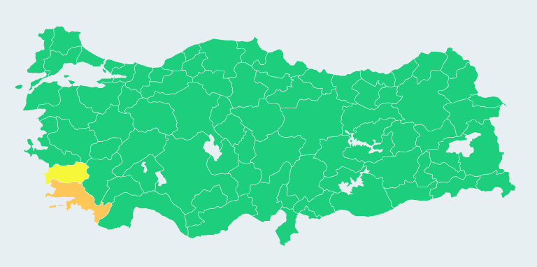 ⛈️⛈️⛈️

<a href="/meteoroloji_twi/">Meteoroloji (MGM)</a>'den alınan son bilgilere ve yapılan değerlendirmelere göre;

🗓️ 22 Kasım Çarşamba günü,
⏰ Gece saatlerinden sonra;

📍 Muğla ve Aydın kıyılarında kuvvetli rüzgarla birlikte gök gürültülü sağanak yağışların gün boyunca kuvvetli, Marmaris çevrelerinde çok