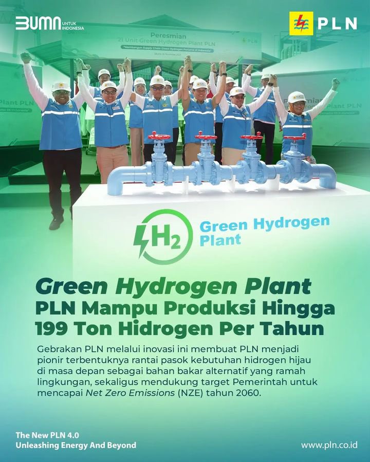 uip3b_sulawesi's tweet photo. GREEN HYDROGEN PLANT PLN TERBANYAK DI ASIA TENGGARA!
Electrizen, PLN meresmikan 21 unit Green Hydrogen Plant (GHP) tersebar di seluruh Indonesia di pembangkit listrik tenaga gas uap (PLTGU) Tanjung Priok, Jakarta.
#GreenHydrogenPLN #AcceleratedRenewableEnergyDevelopment https://t.co/44IJORWcfO
