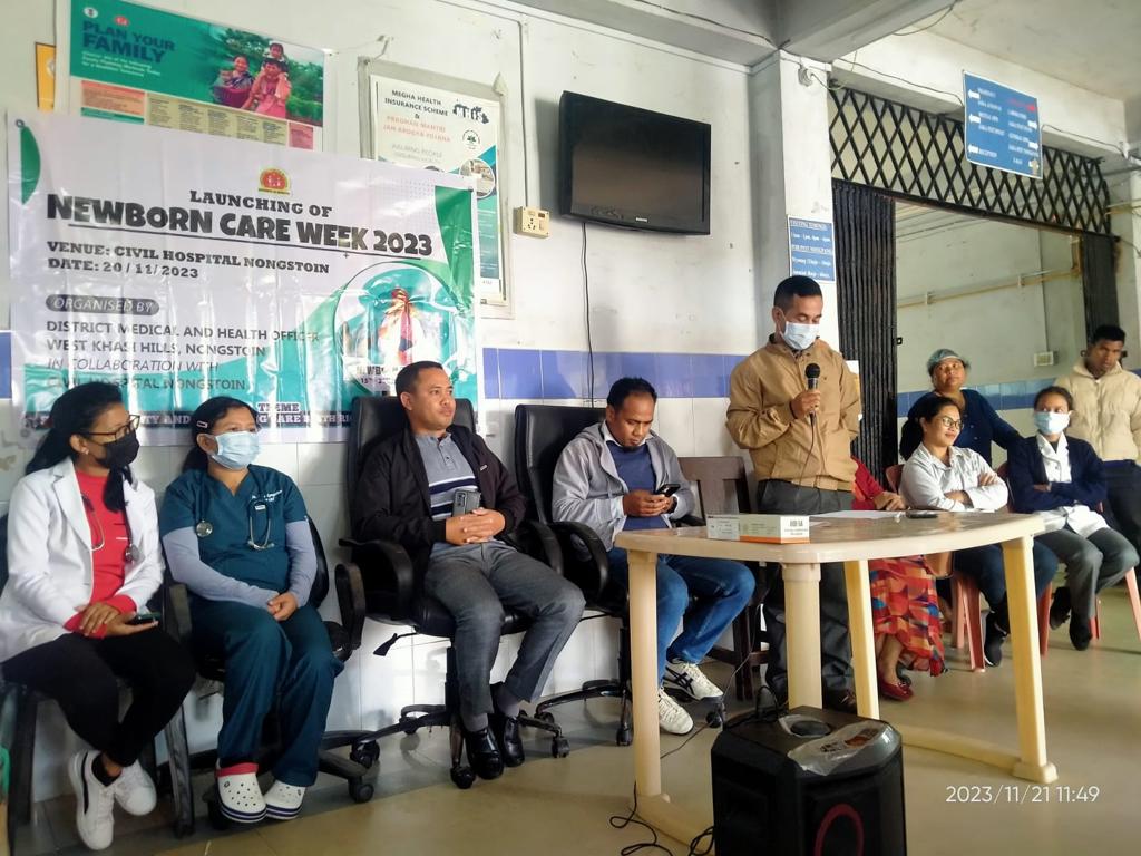 meghalayahealth's tweet photo. National Newborn Care Week 2023 was launched at Civil Hospital Nongstoiñ #WestKhasiHills today in the presence of the District Health Officials and Medical officers of Civil Hospital, Nongstoiñ.
#NewBornWeek #ChildHealthMatters #HealthMatters #MeghalayaForHealth #AllForHealth https://t.co/34TusNSPJu
