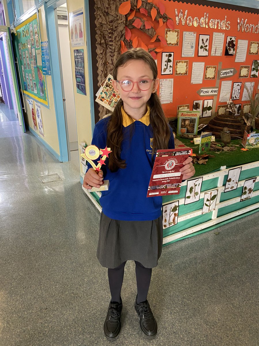 Well done to Mia who got most improved player @ Tattyreagh GAA awards. We think <a href="/omaghstendas/">Omagh St. Enda's GAA</a> could find a great use for her 😜
Talented pupils #bethebestthatyoucanbe
<a href="/Year6CTK/">Year6ChristtheKingPS</a>
