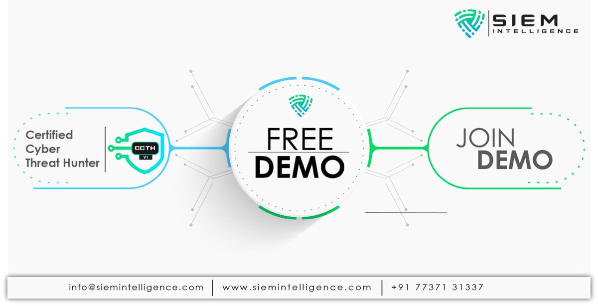 siem_intel's tweet photo. A Free Demo for #Threat #Hunting starts tomorrow, Wednesday, 22nd Nov from 8 - 9 PM (IST).  Enroll Now: https://t.co/5j3Qxa638c

👉 Learn more: https://t.co/xZXfAX16BP

📌 Call/WhatsApp: +91 77371-31337

#threatintelligence #databreaches #CyberSecurity  #siemintelligence #data https://t.co/y0DuA8N4MT