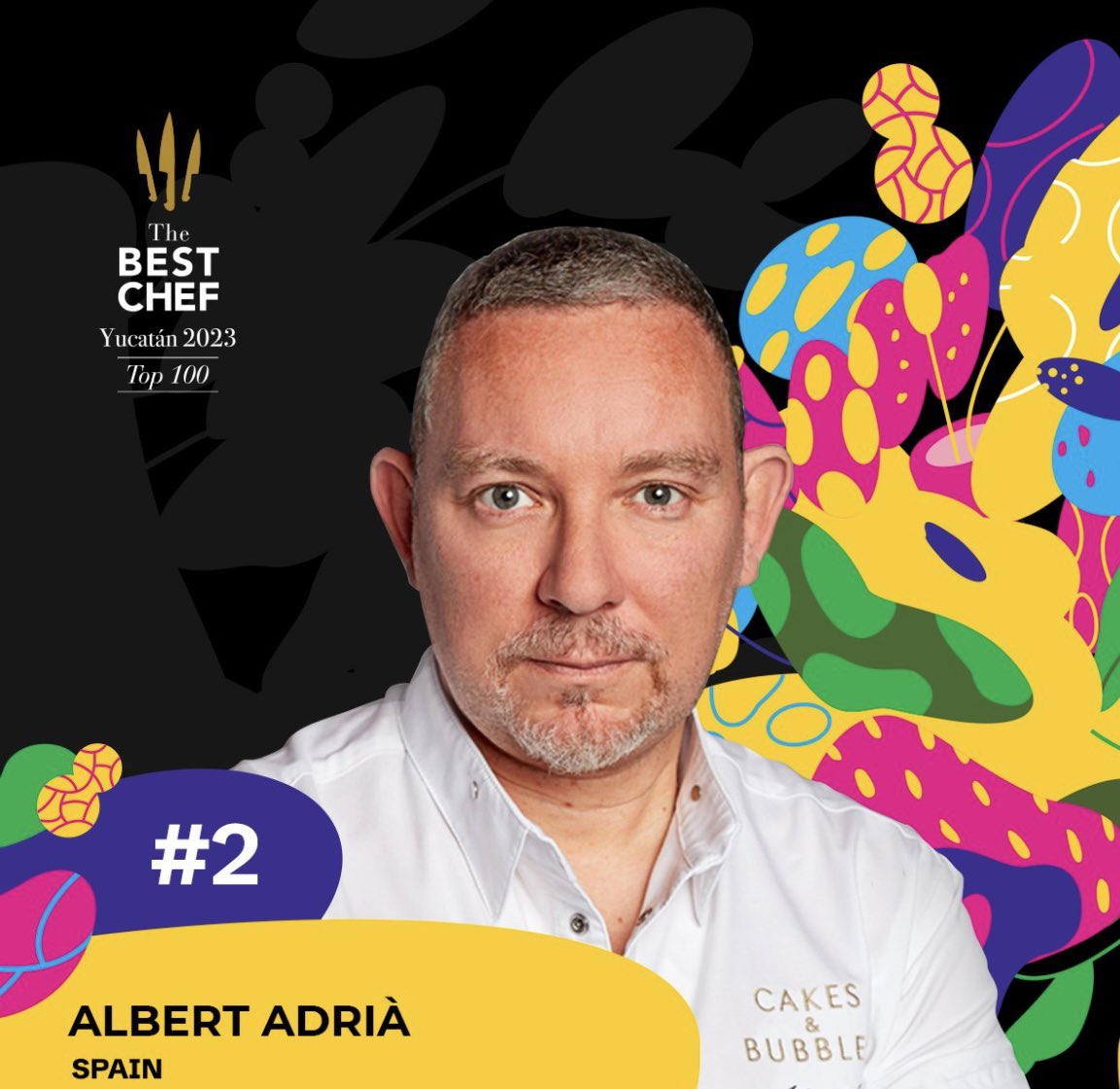 JCCapel's tweet photo. Dabiz Muñoz mejor cocinero del mundo según The Best Chef Awards 2023 @Dabizdiverxo se posiciona como el mejor cocinero del mundo. En segunda posición Albert Adrià. En total cinco españoles entre los 10 primeros y 14 en la élite de la cocina mundial. https://t.co/u5mjYtlok9 https://t.co/xozZToOqhF