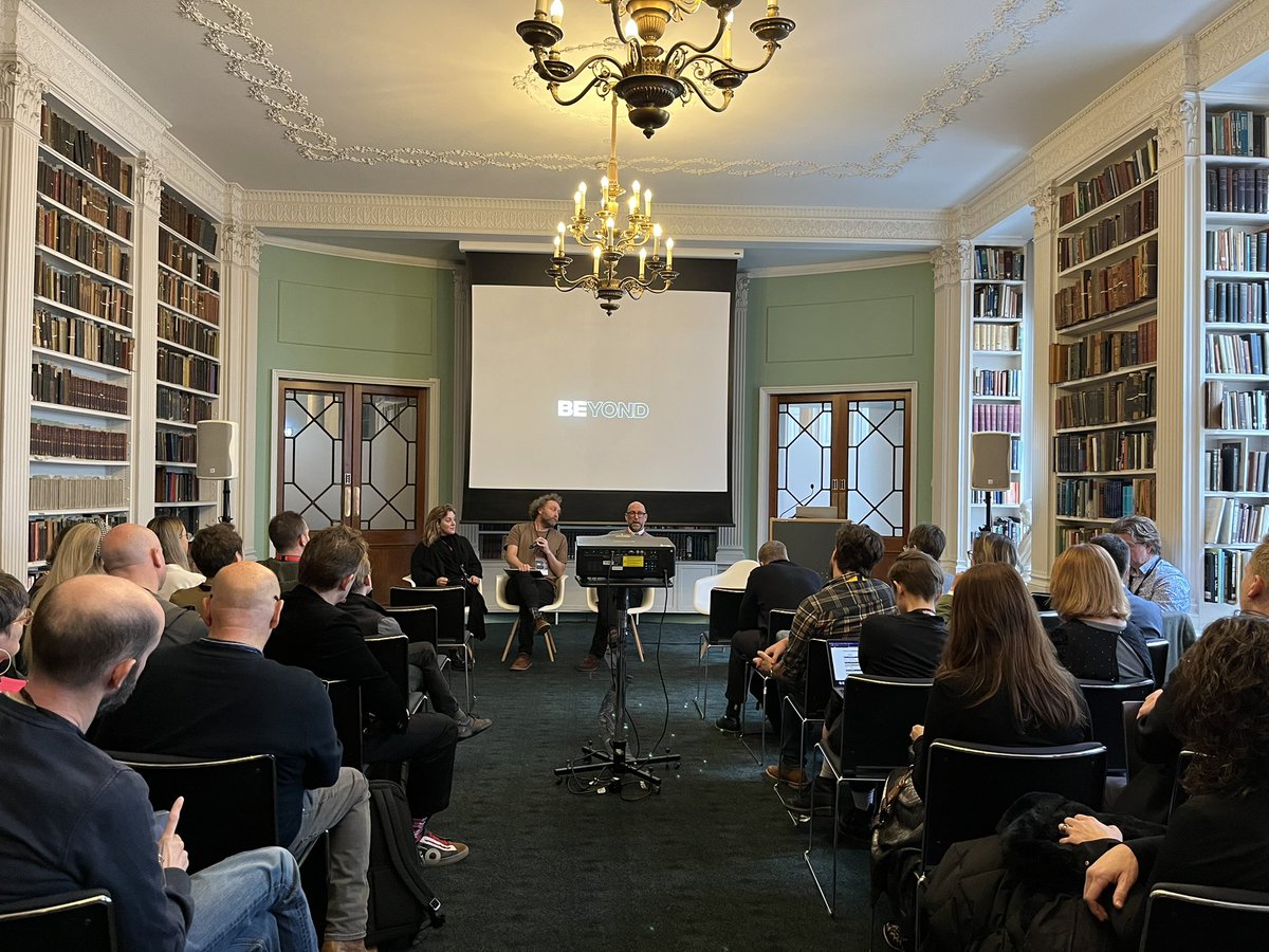 chrisspeed (@chrisspeed) on Twitter photo Surrounded by the analogue language model of the past, very pleased to chair the #GenAI panel with <a href="/LaraSee/">Lara Carmona</a> Ollie Brown and <a href="/KenLythgoe/">ken_lythgoe</a> / <a href="/daaci_ai/">DAACI</a> smart, playful and responsible conversation about the implications of GenAI on the creative industries <a href="/BeyondCnf/">Beyond Conference</a> Surrounded by the analogue language model of the past, very pleased to chair the #GenAI panel with <a href="/LaraSee/">Lara Carmona</a> Ollie Brown and <a href="/KenLythgoe/">ken_lythgoe</a> / <a href="/daaci_ai/">DAACI</a> smart, playful and responsible conversation about the implications of GenAI on the creative industries <a href="/BeyondCnf/">Beyond Conference</a>