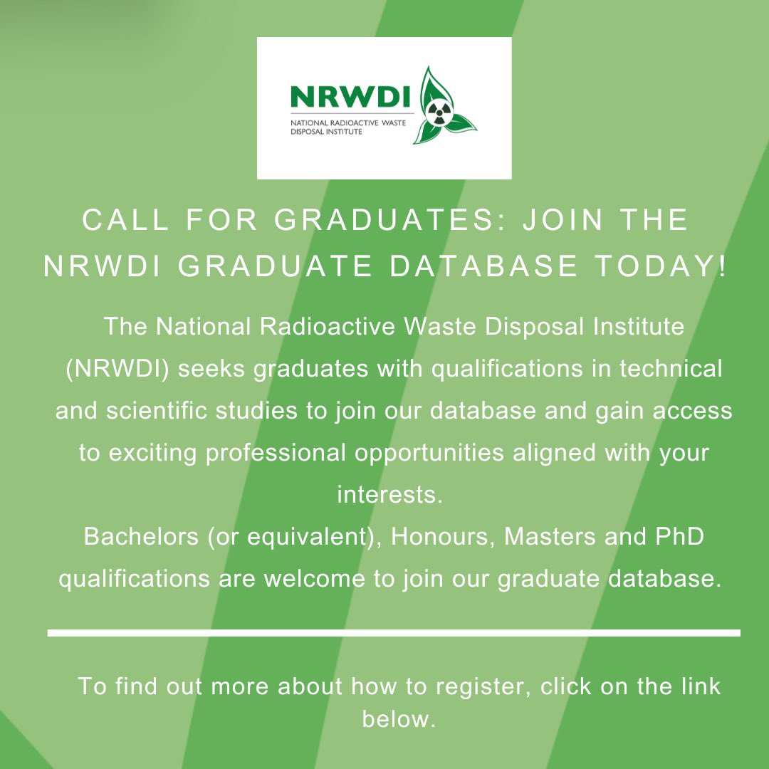 NRWDI is looking for graduates with technical and scientific qualifications. Check out the link below to register: nrwdi.org.za/graduates/ #nrwdi #graduatesprogramme #scienceandtechnology